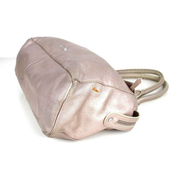 ROOMY B. Makowsky ANTIQUE GOLD GENUINE LEATHER TOTE SHOULDER BAG HANDBAG PURSE - Picture 7 of 16